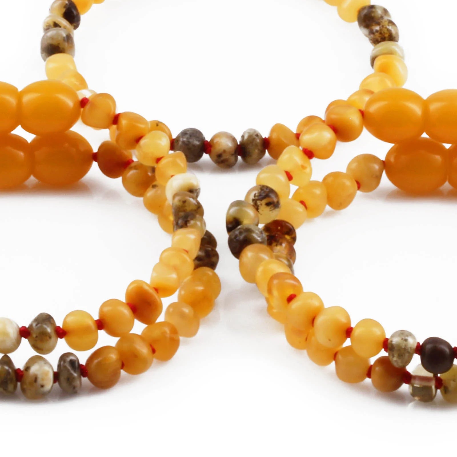 BALTIC AMBER BABY TEETHING BRACELETS LOT OF 10pcs - BAROQUE. BE224