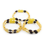 BALTIC AMBER BABY TEETHING BRACELETS LOT OF 10pcs - BAROQUE. CE150