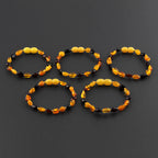 BALTIC AMBER BABY TEETHING BRACELETS LOT OF 10pcs - OLIVE. AS13