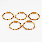 BALTIC AMBER BABY TEETHING BRACELETS LOT OF 10pcs - BAROQUE. BE229