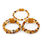 BALTIC AMBER BABY TEETHING BRACELETS LOT OF 10pcs - BAROQUE. BE229