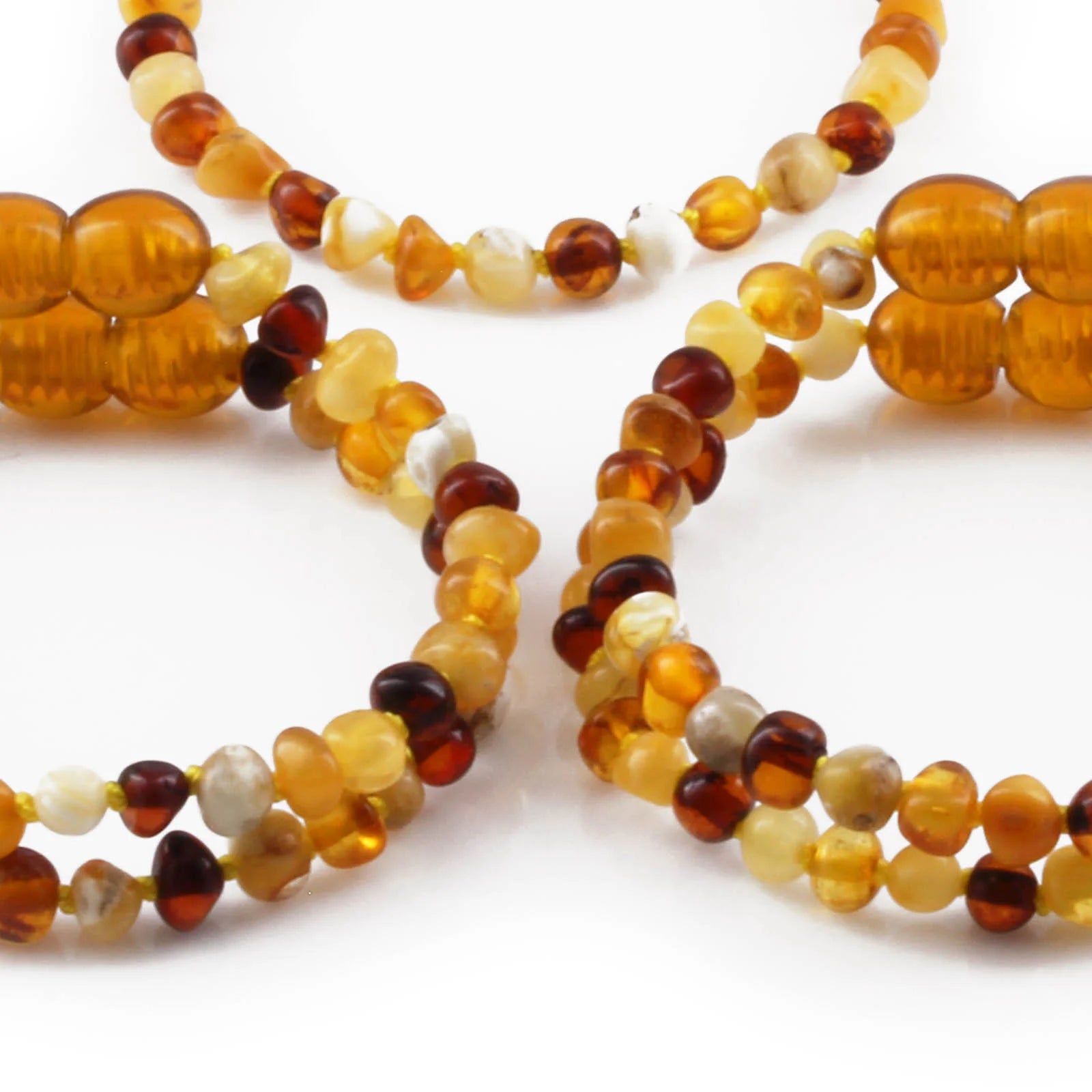 BALTIC AMBER BABY TEETHING BRACELETS LOT OF 10pcs - BAROQUE. BE229