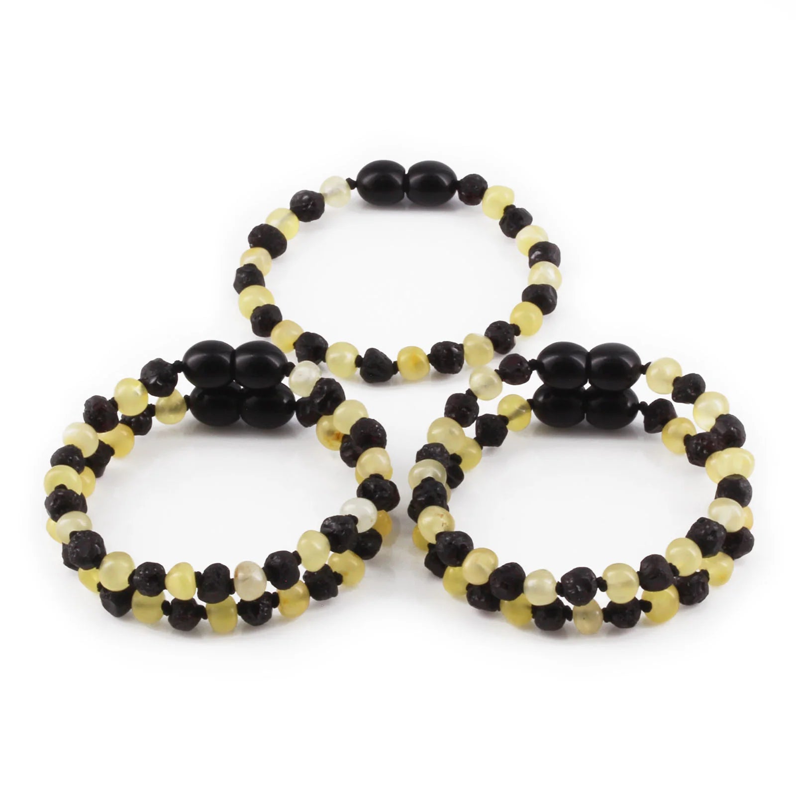 BALTIC AMBER BABY TEETHING BRACELETS LOT OF 10pcs - BAROQUE. CE168