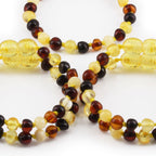 BALTIC AMBER BABY TEETHING BRACELETS LOT OF 10pcs - BAROQUE. XB54M1C
