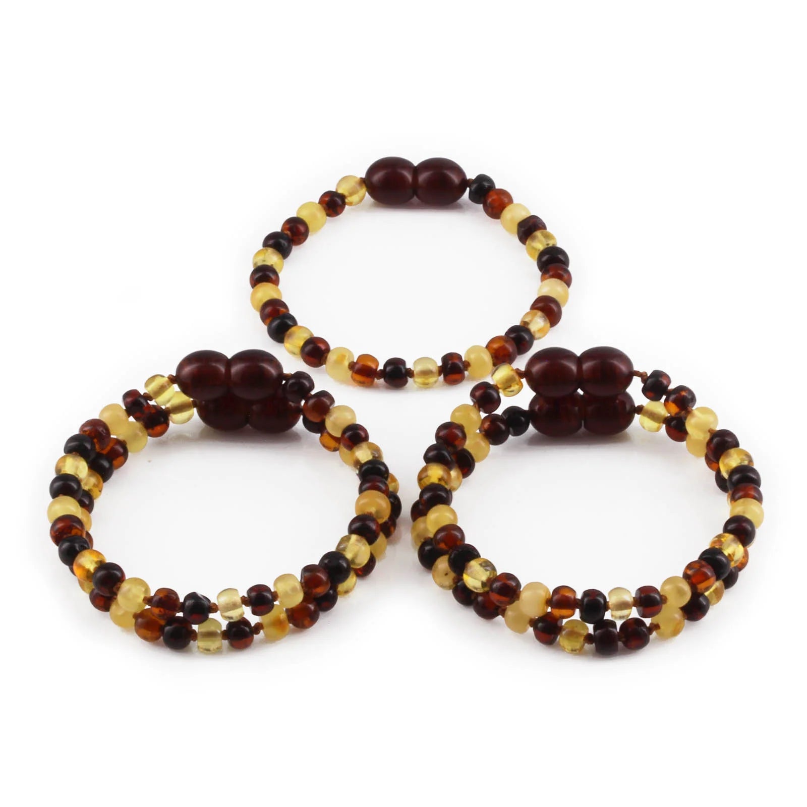 BALTIC AMBER BABY TEETHING BRACELETS LOT OF 10pcs - TABLET. CLE5