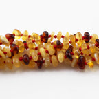 Baltic Amber Baby Teething Necklace Roundel Multicolor Glossy Finish - Wholesale Lot of 10pcs - 32cm / 12.6in - BE220
