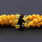 Baltic Amber Baby Teething Necklace Baroque Milky Orange Glossy Finish - Wholesale Lot of 10pcs - 32cm / 12.6in - BE222