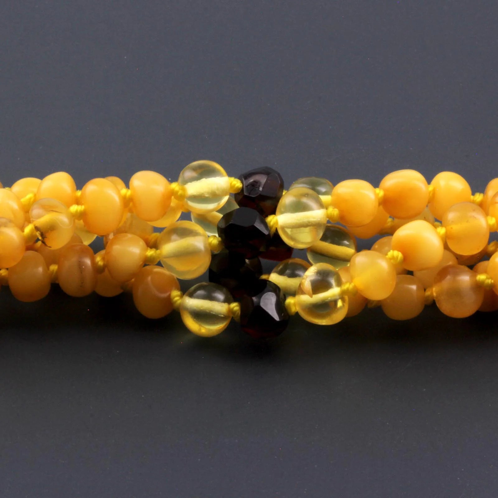 Baltic Amber Baby Teething Necklace Baroque Milky Orange Glossy Finish - Wholesale Lot of 10pcs - 32cm / 12.6in - BE222