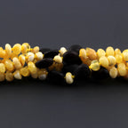 Baltic Amber Baby Teething Necklace Baroque Milky Yellow Glossy Finish - Wholesale Lot of 10pcs - 32cm / 12.6in - CE150