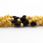 Baltic Amber Baby Teething Necklace Baroque Milky Yellow Glossy Finish - Wholesale Lot of 10pcs - 32cm / 12.6in - CE150