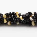 Baltic Amber Baby Teething Necklace Roundel Black Glossy Finish - Wholesale Lot of 10pcs - 32cm / 12.6in - CE167