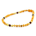 Baltic Amber Baby Teething Necklace Baroque Milky Orange Glossy Finish - Wholesale Lot of 10pcs - 32cm / 12.6in - BE222