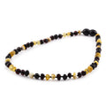 Baltic Amber Baby Teething Necklace Baroque Multicolor Glossy Finish - Wholesale Lot of 10pcs - 32cm / 12.6in - CE164