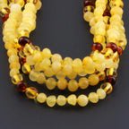 BALTIC AMBER BABY TEETHING NECKLACES LOT OF 10pcs - BAROQUE. XLE8