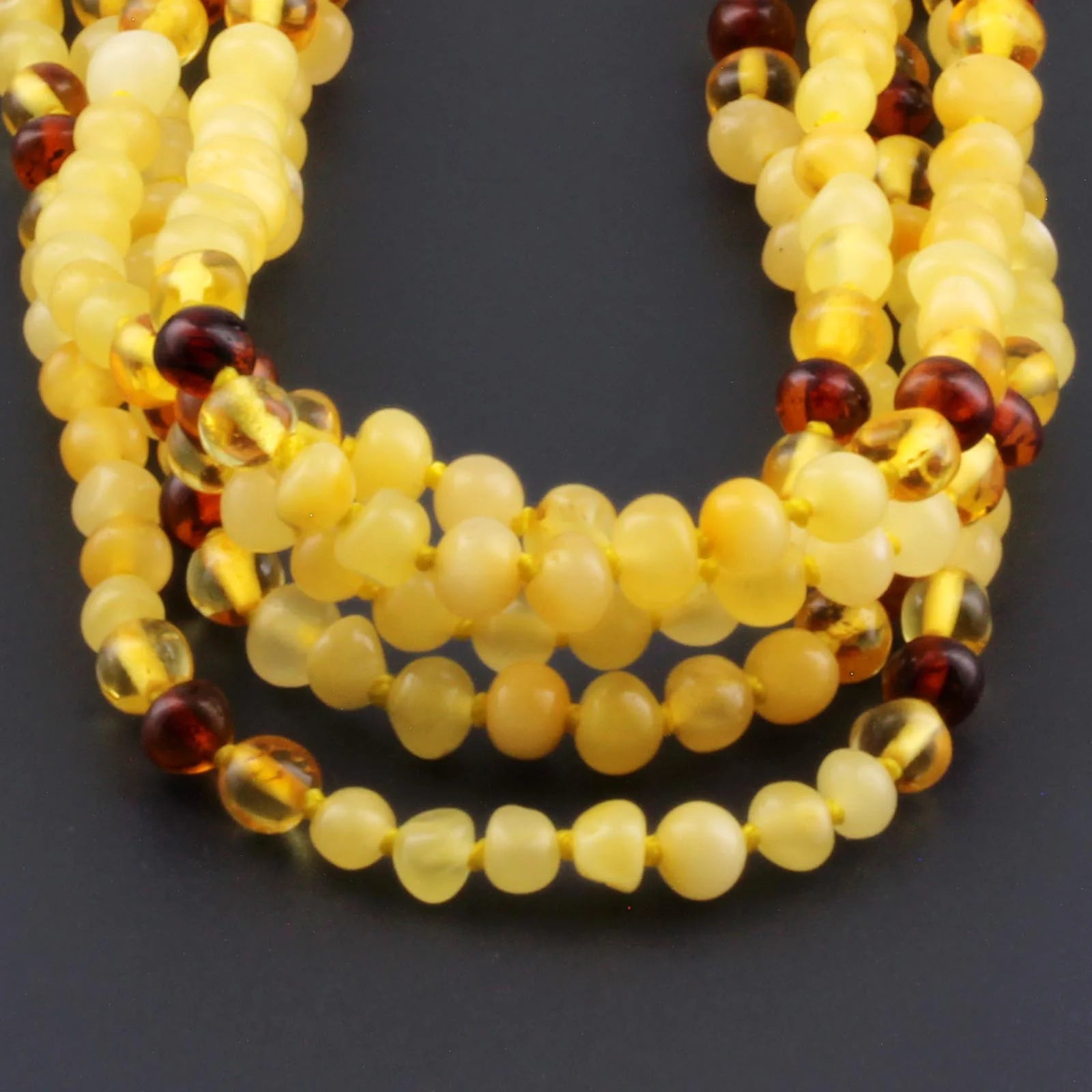 BALTIC AMBER BABY TEETHING NECKLACES LOT OF 10pcs - BAROQUE. XLE8