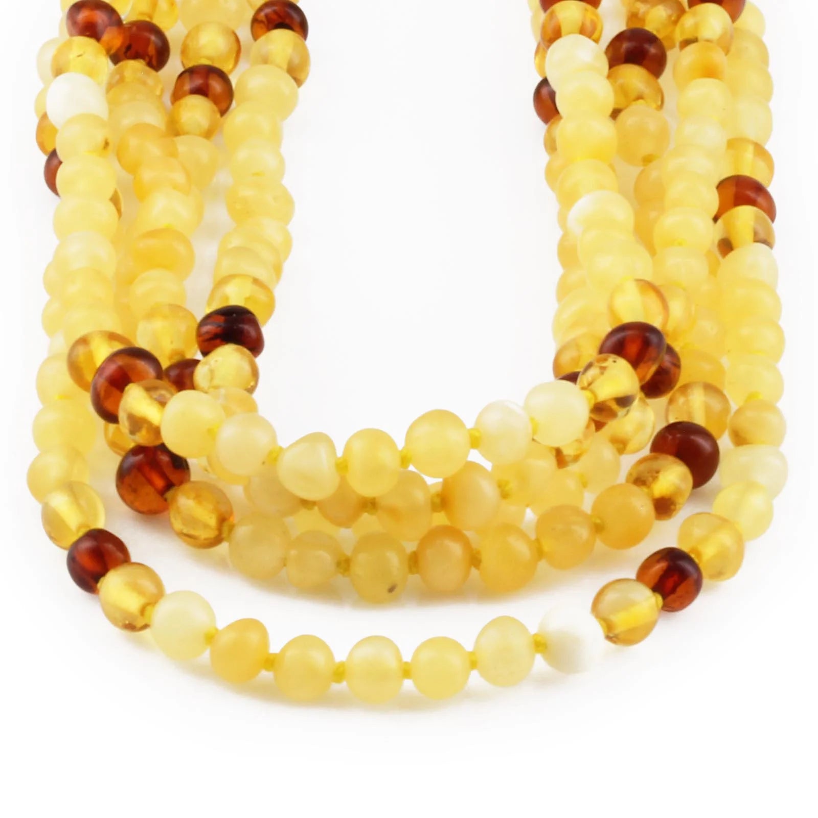 BALTIC AMBER BABY TEETHING NECKLACES LOT OF 10pcs - BAROQUE. XLE8