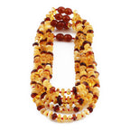 Baltic Amber Baby Teething Necklace Roundel Multicolor Glossy Finish - Wholesale Lot of 10pcs - 32cm / 12.6in - BE220