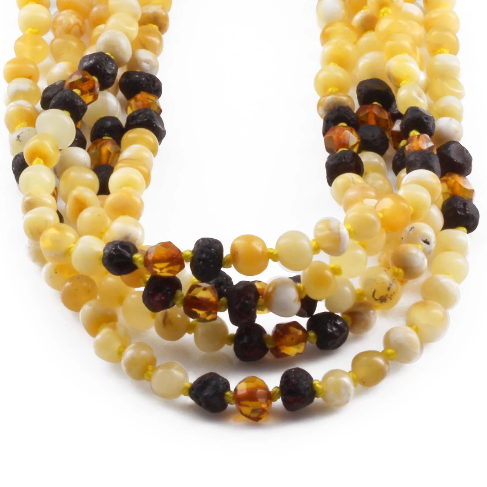 BALTIC AMBER BABY TEETHING NECKLACES LOT OF 10pcs - BAROQUE. BE221