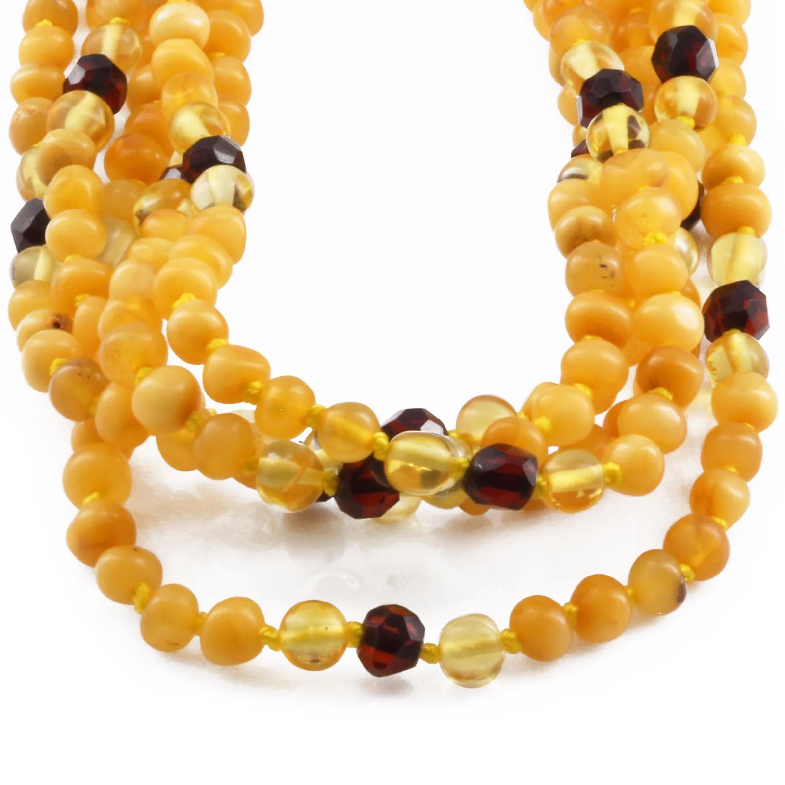 BALTIC AMBER BABY TEETHING NECKLACES LOT OF 10pcs - BAROQUE. BE222