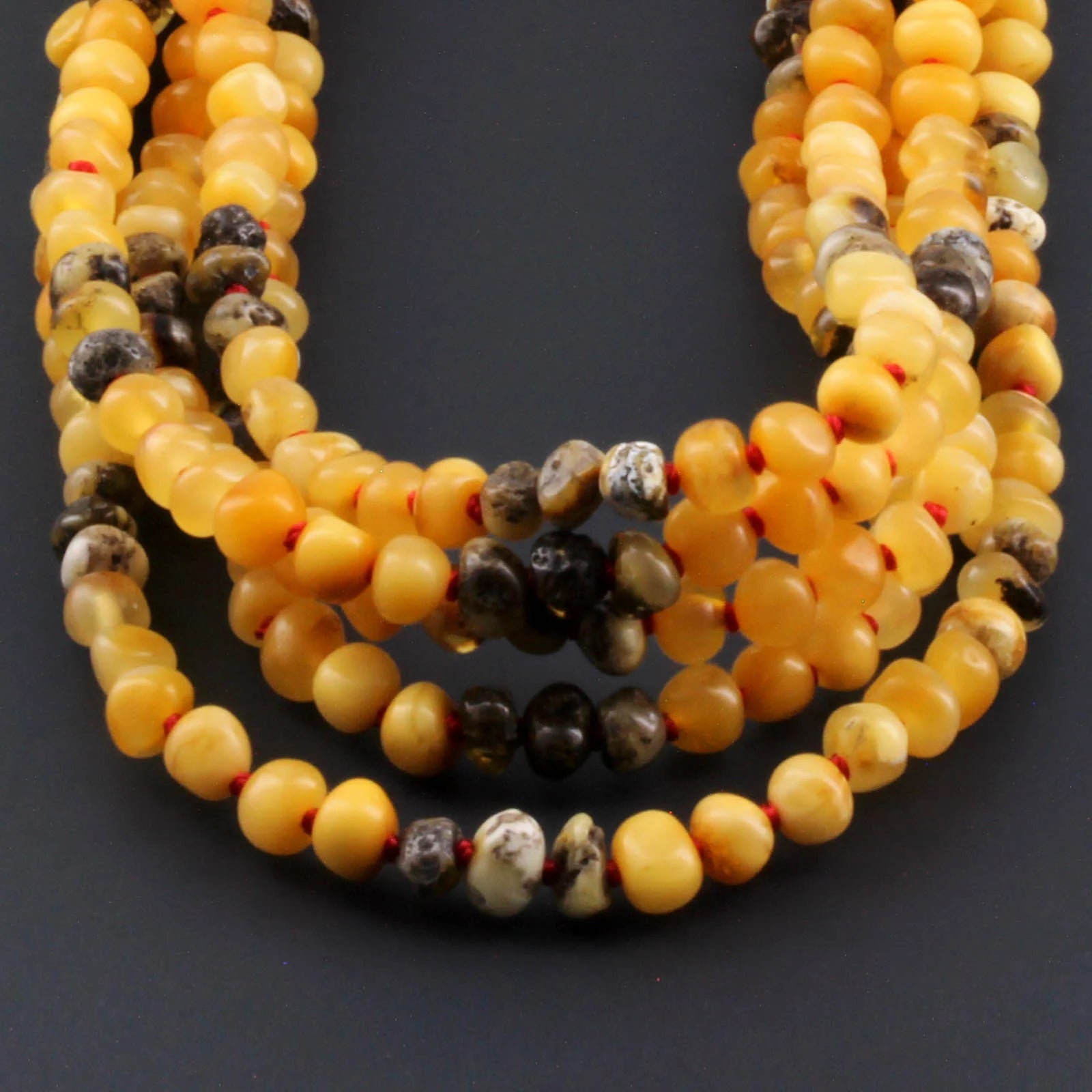 BALTIC AMBER BABY TEETHING NECKLACES LOT OF 10pcs - BAROQUE. BE224