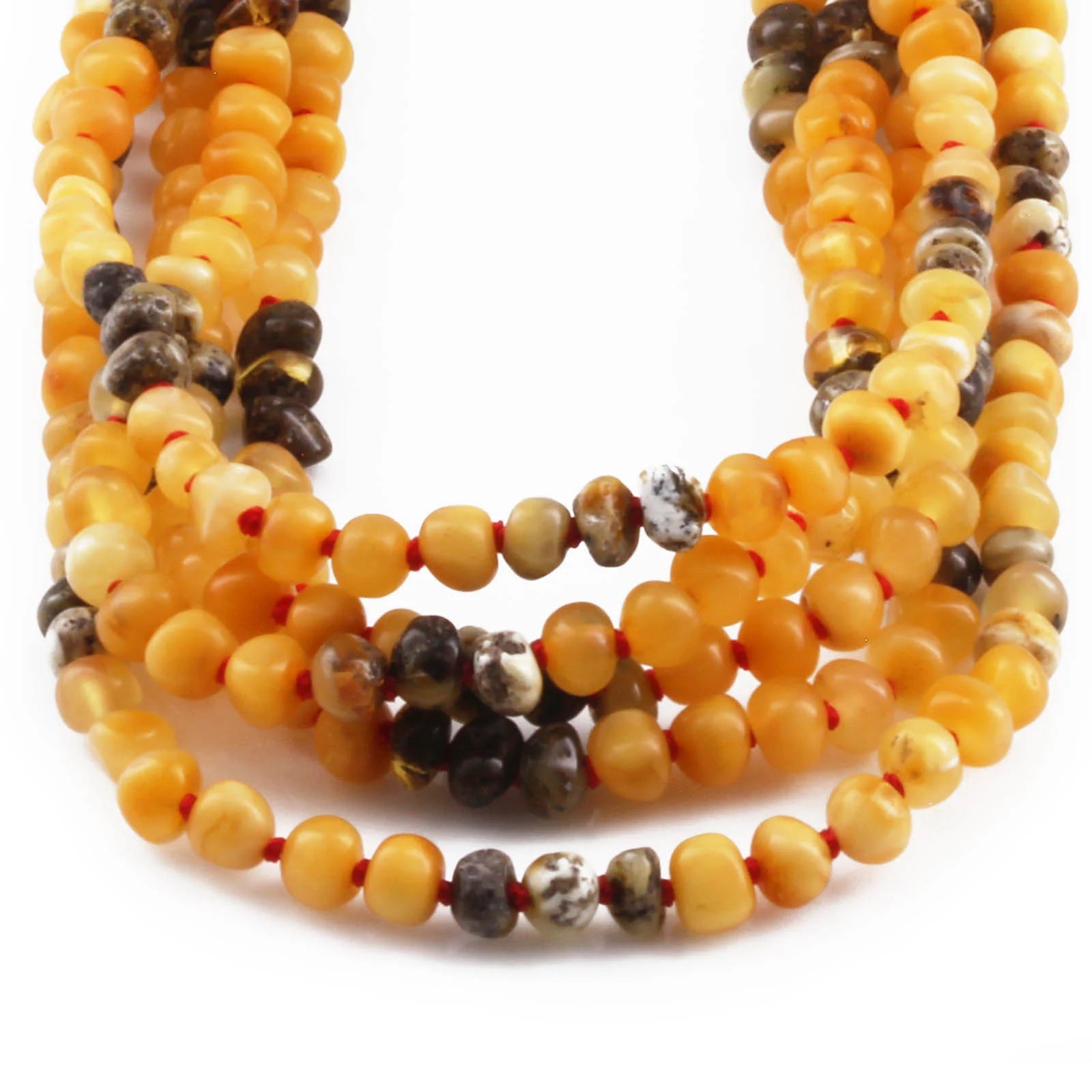 BALTIC AMBER BABY TEETHING NECKLACES LOT OF 10pcs - BAROQUE. BE224