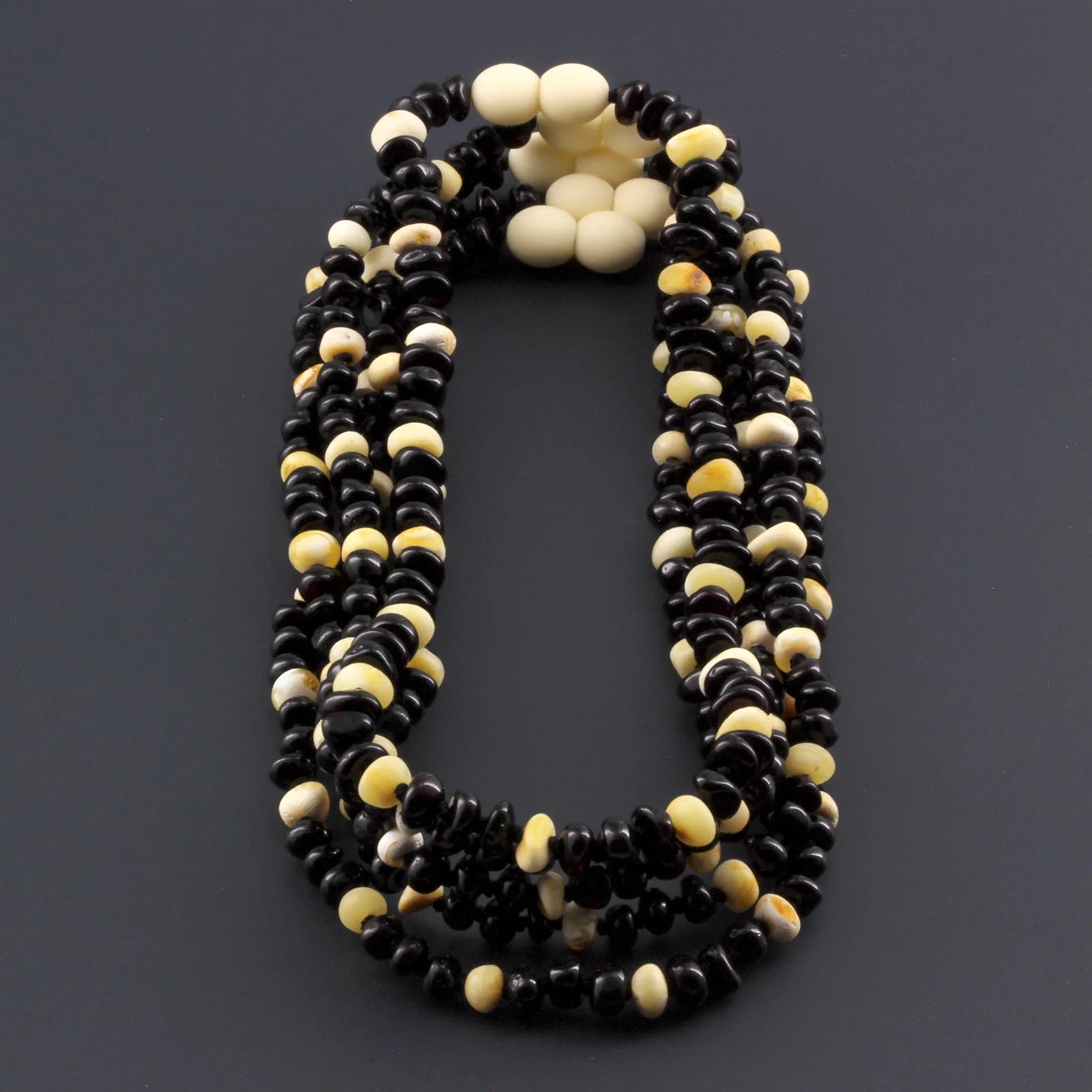 BALTIC AMBER BABY TEETHING NECKLACES LOT OF 10pcs - ROUNDEL. CE167