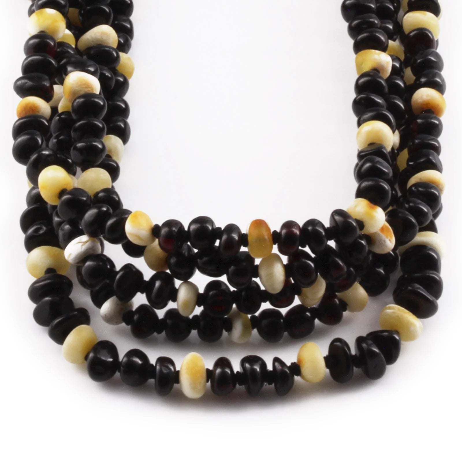 BALTIC AMBER BABY TEETHING NECKLACES LOT OF 10pcs - ROUNDEL. CE167