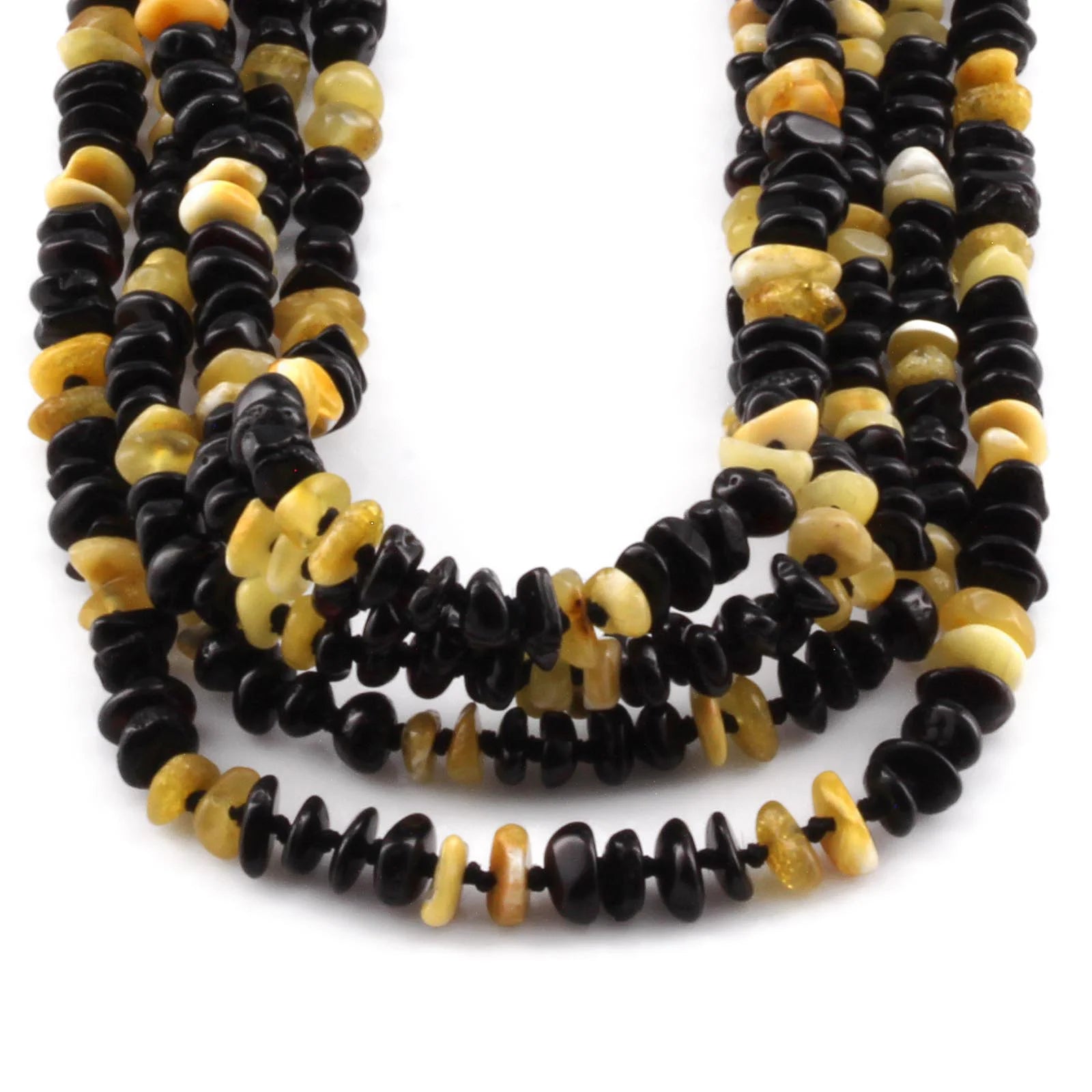 BALTIC AMBER BABY TEETHING NECKLACES LOT OF 10pcs - ROUNDEL. AS85