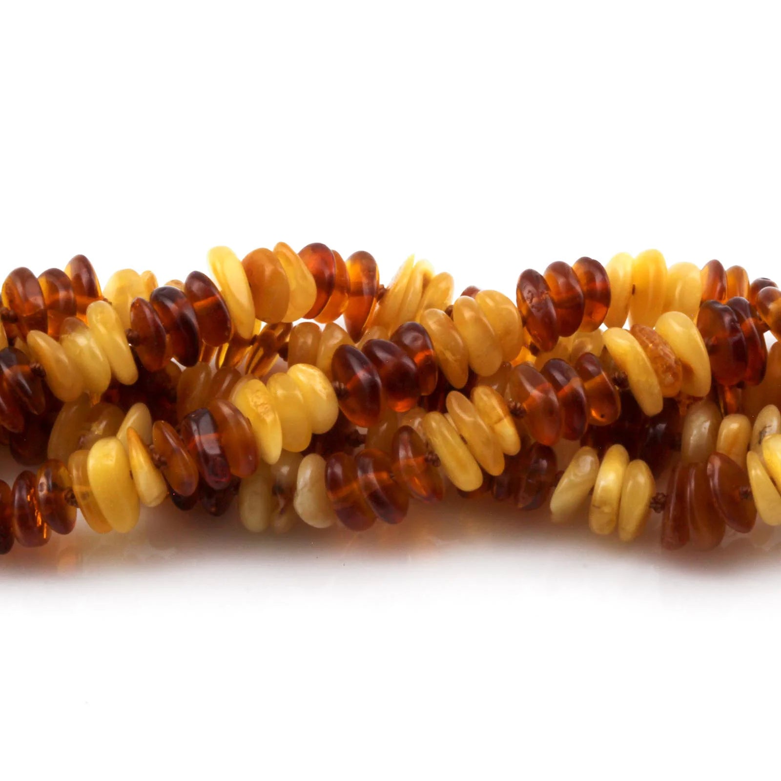 BALTIC AMBER JUNIOR NECKLACES LOT OF 10pcs - ROUNDEL. CJN31