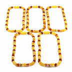 BALTIC AMBER JUNIOR NECKLACES LOT OF 10pcs - ROUNDEL. BJN35