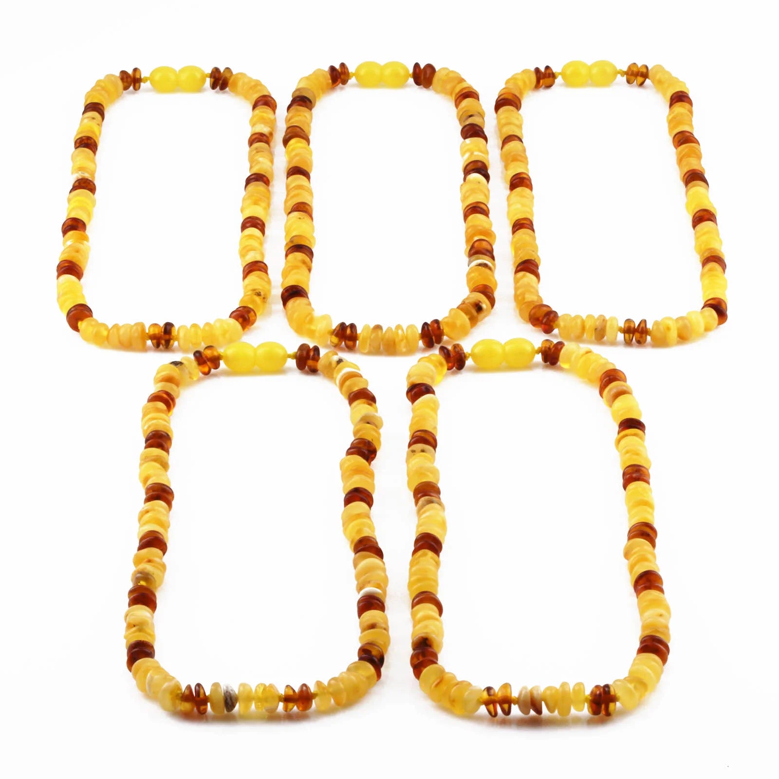 BALTIC AMBER JUNIOR NECKLACES LOT OF 10pcs - ROUNDEL. BJN35