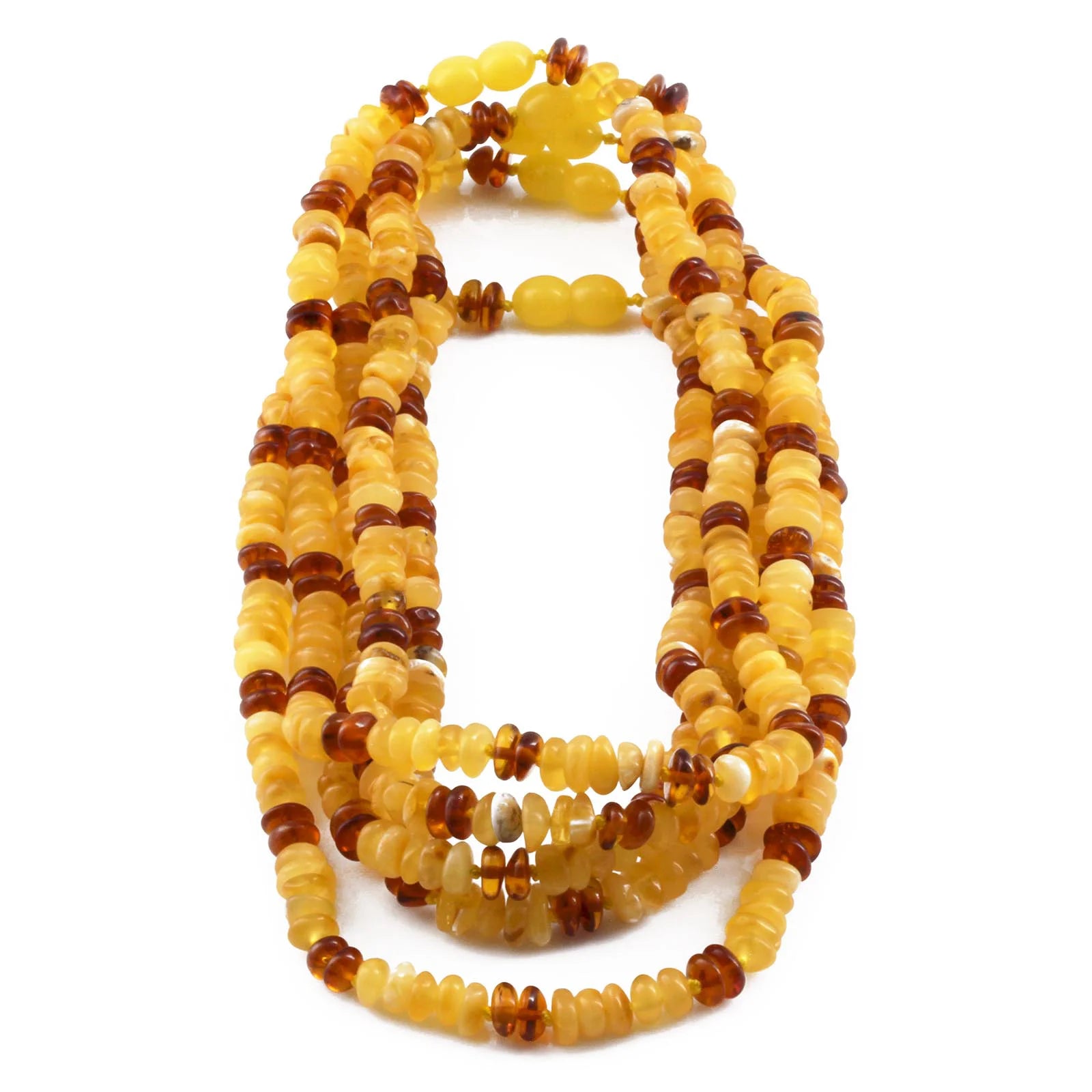 BALTIC AMBER JUNIOR NECKLACES LOT OF 10pcs - ROUNDEL. BJN35