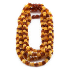 Baltic Amber Junior Necklace Roundel Multicolor Glossy Finish - Wholesale Lot of 10pcs - 38cm / 15in - CJN31