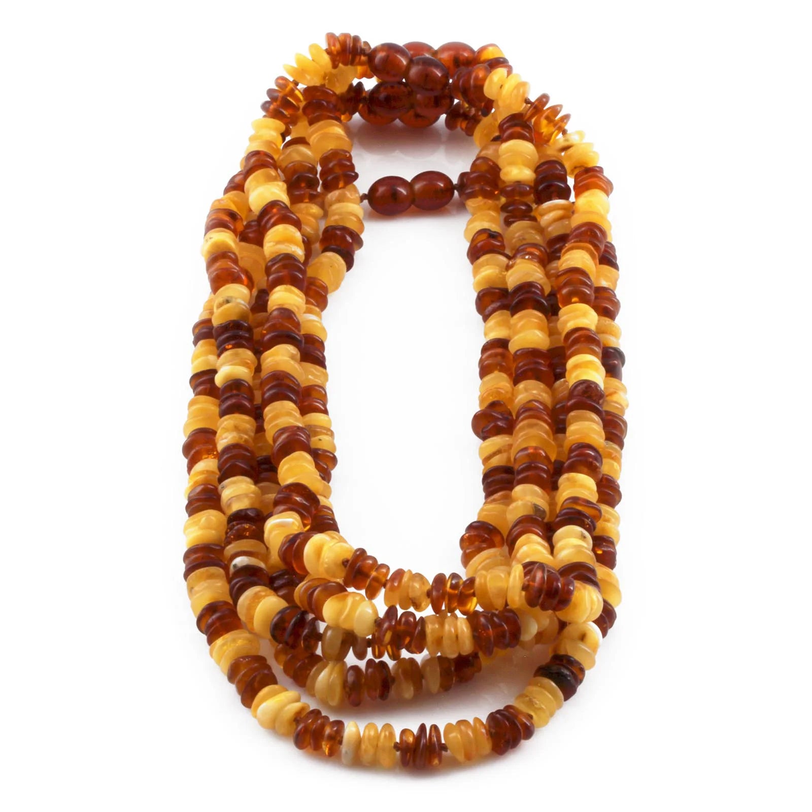 BALTIC AMBER JUNIOR NECKLACES LOT OF 10pcs - ROUNDEL. CJN31