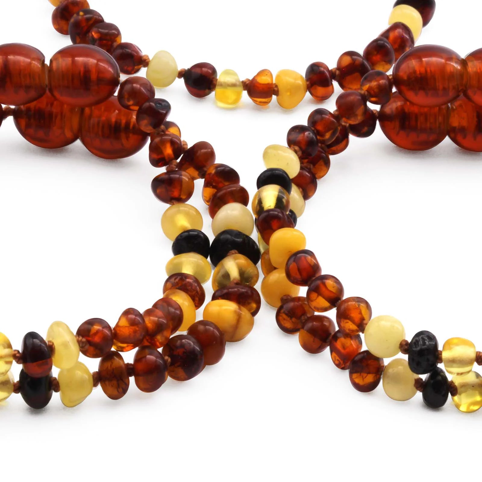 BALTIC AMBER BABY TEETHING BRACELETS LOT OF 10pcs - BAROQUE. LE392