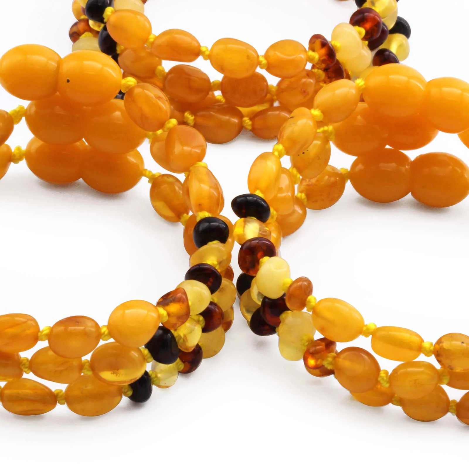BALTIC AMBER BABY TEETHING BRACELETS LOT OF 10pcs - OLIVE. LE396