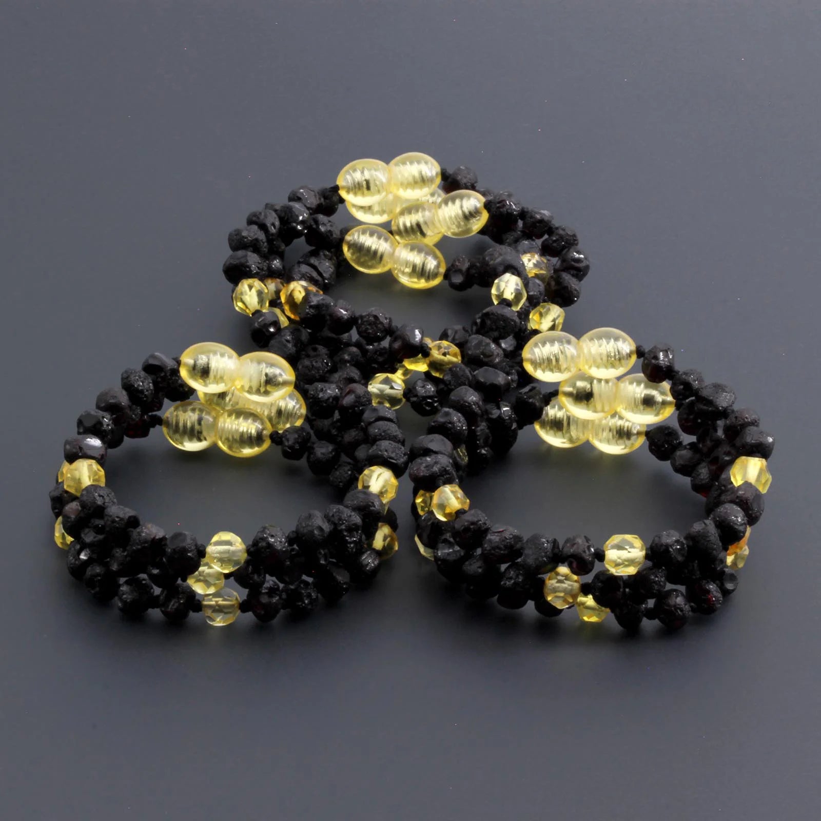 BALTIC AMBER BABY TEETHING BRACELETS LOT OF 10pcs - BAROQUE. BE189