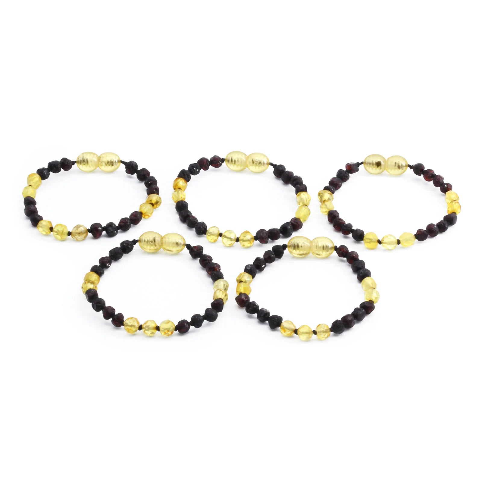 BALTIC AMBER BABY TEETHING BRACELETS LOT OF 10pcs - BAROQUE. LE386