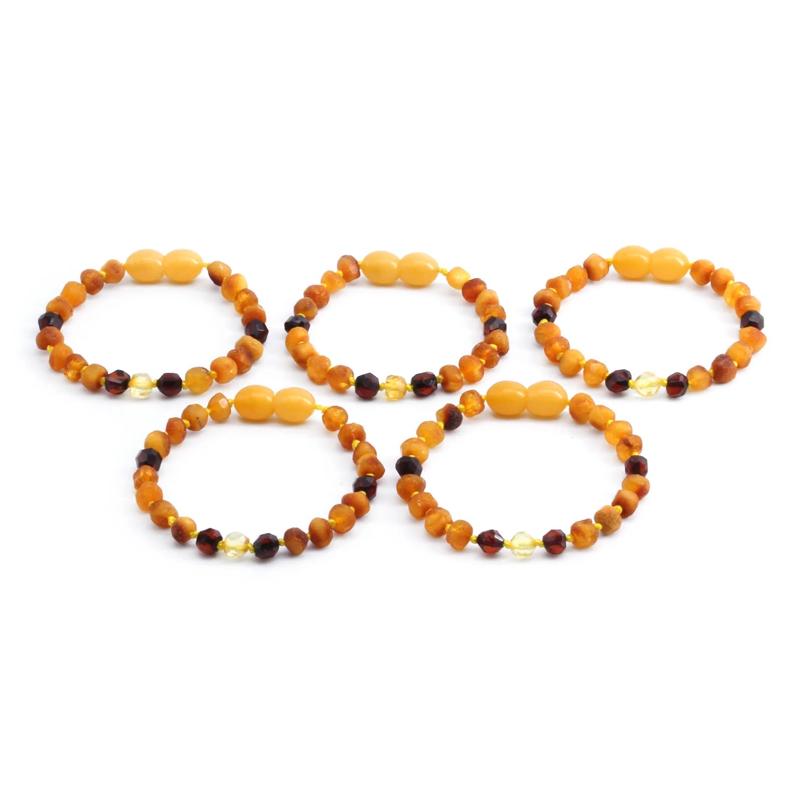 BALTIC AMBER BABY TEETHING BRACELETS LOT OF 10pcs - BAROQUE. LE388