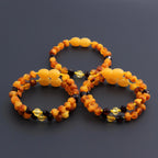 BALTIC AMBER BABY TEETHING BRACELETS LOT OF 10pcs - BAROQUE. LE388