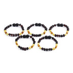 BALTIC AMBER BABY TEETHING BRACELETS LOT OF 10pcs - BAROQUE. LE389