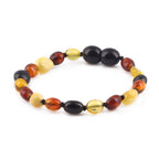 BALTIC AMBER BABY TEETHING BRACELETS LOT OF 10pcs - OLIVE. XO54M2