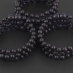 Baltic Amber Baby Teething Bracelet Baroque Black Matte Finish - Wholesale Lot of 10pcs - 14cm / 5.5in - XB54BM