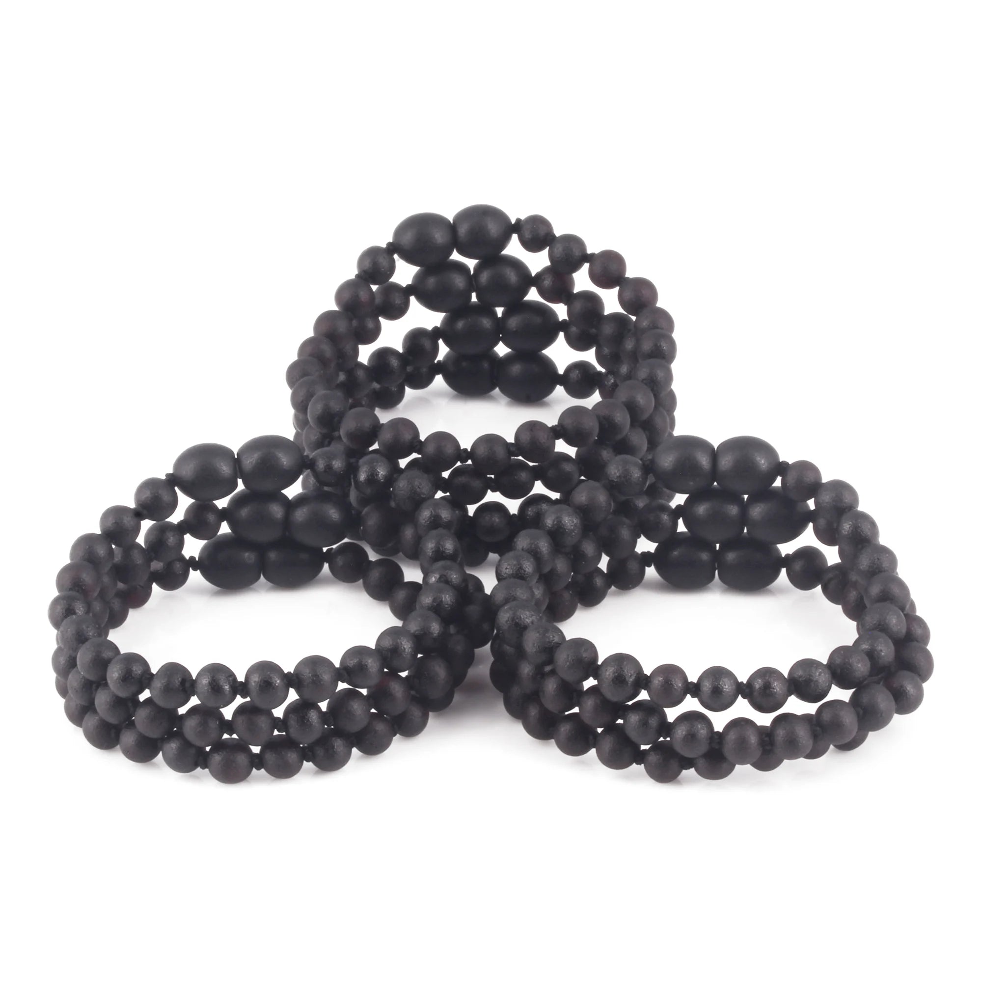 BALTIC AMBER BABY TEETHING BRACELETS LOT OF 10pcs - BAROQUE. XB54BM