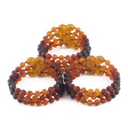 BALTIC AMBER BABY TEETHING BRACELETS LOT OF 10pcs - BAROQUE. XB55RB1M