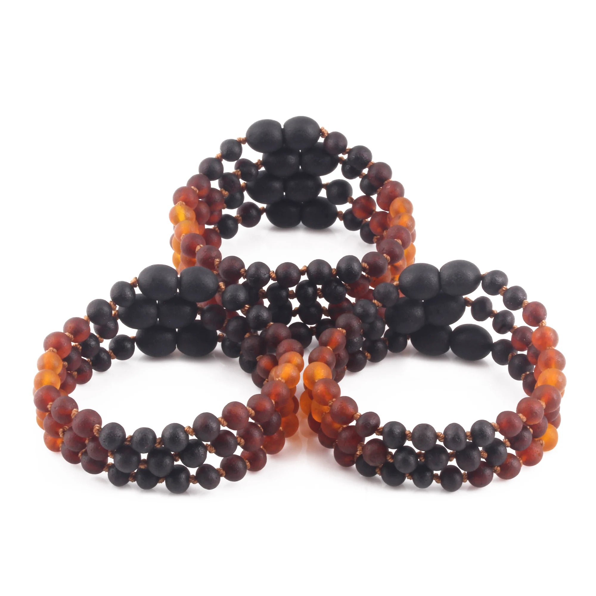 BALTIC AMBER BABY TEETHING BRACELETS LOT OF 10pcs - BAROQUE. XB55RB2M