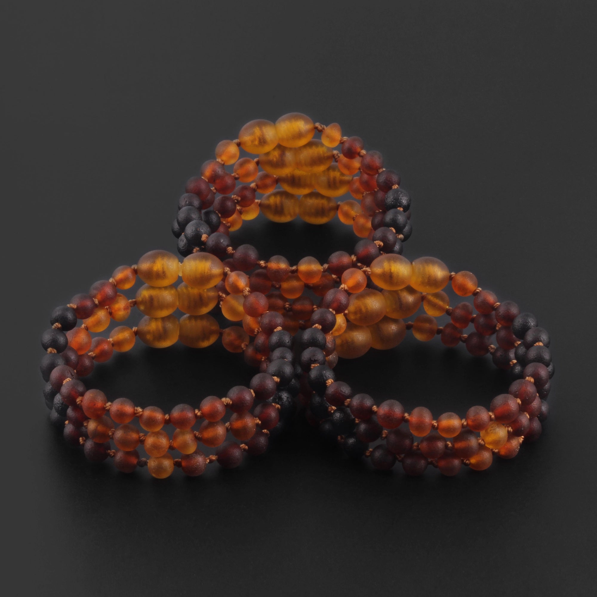 BALTIC AMBER BABY TEETHING BRACELETS LOT OF 10pcs - BAROQUE. XB55RB3M