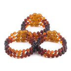 BALTIC AMBER BABY TEETHING BRACELETS LOT OF 10pcs - BAROQUE. XB55RB3M
