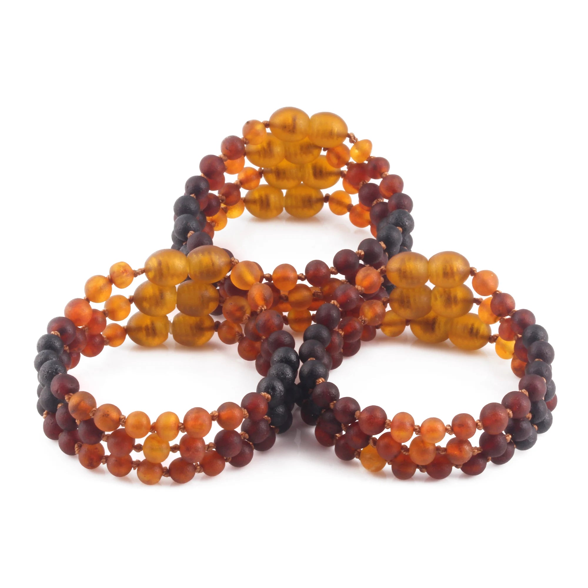 BALTIC AMBER BABY TEETHING BRACELETS LOT OF 10pcs - BAROQUE. XB55RB3M