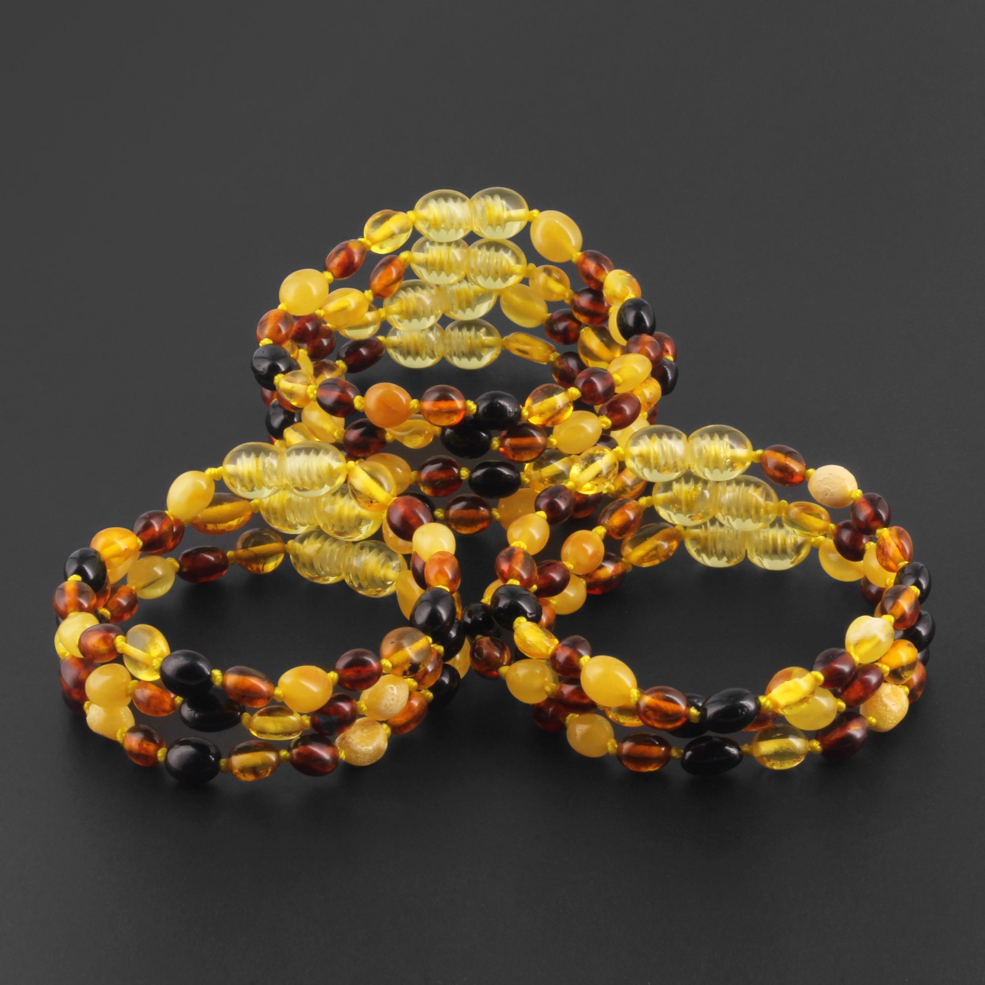 BALTIC AMBER JUNIOR BRACELETS LOT OF 10pcs - OLIVE. XO54M1